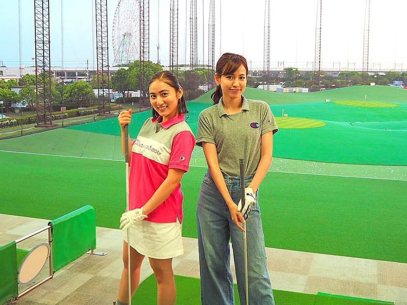 紗綾さんのインスタグラム写真 - (紗綾Instagram)「@kaori__kobayashi 花桜里ちゃんと打ちっ放し行って来ました⛳️♥️ ゴルフほぼ未経験だけど、センス良いってめっちゃ褒められて嬉しかった💕 調子乗ってこれからゴルフ極めていこうと思います⛳️✨ 褒められたら伸びるタイプ🤭笑 ゴルフ皆さん誘って下さーい🧡🌈 ウェア👉🏼 @champion_japan  #ゴルフ #ゴルフ女子 #golf #打ちっ放し」5月3日 23時58分 - saaya_official_
