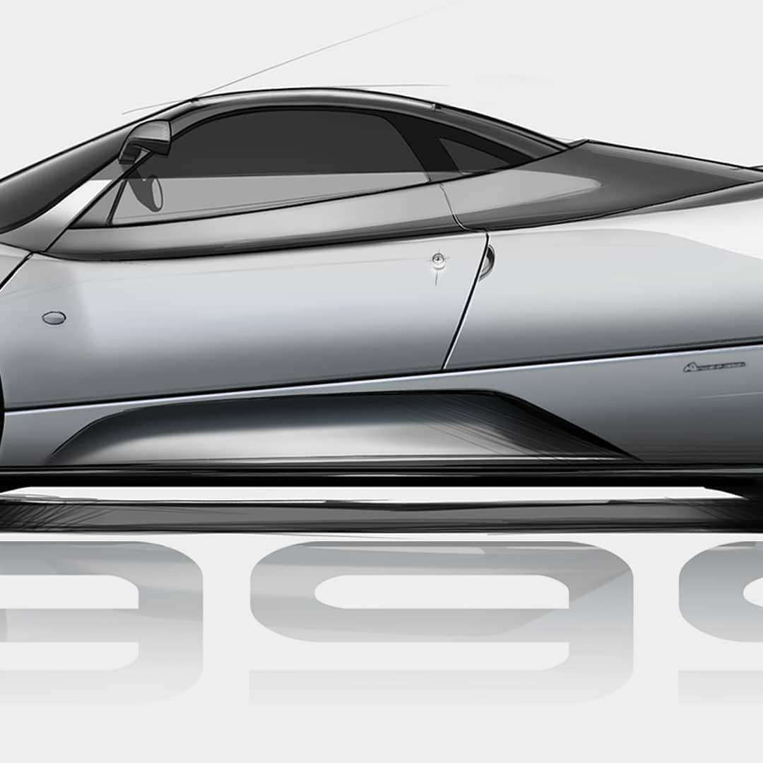 パガーニ・アウトモビリのインスタグラム：「In 1999, the Zonda C12 was unveiled, the first Pagani vehicle ever made by the Atelier of San Cesario sul Panaro.  With its silver livery inspired by the Group C’s Silver Arrows of Mercedes Benz, it showed an idea of a supercar that was completely out of the ordinary for the time.  #zondatribute #zonda20 #zonda20anniversary #pagani #zonda #zondac12 #zondacollection」