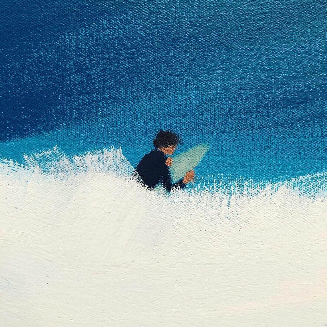 Jean Jullienさんのインスタグラム写真 - (Jean JullienInstagram)「Thanks to everyone that came to the opening of The Aromatics last night. It was great to meet you all. Stoked i got to work on my biggest piece yet, a 20feet wave with the tiniest of 🏄🏽‍♂️」5月4日 1時35分 - jean_jullien