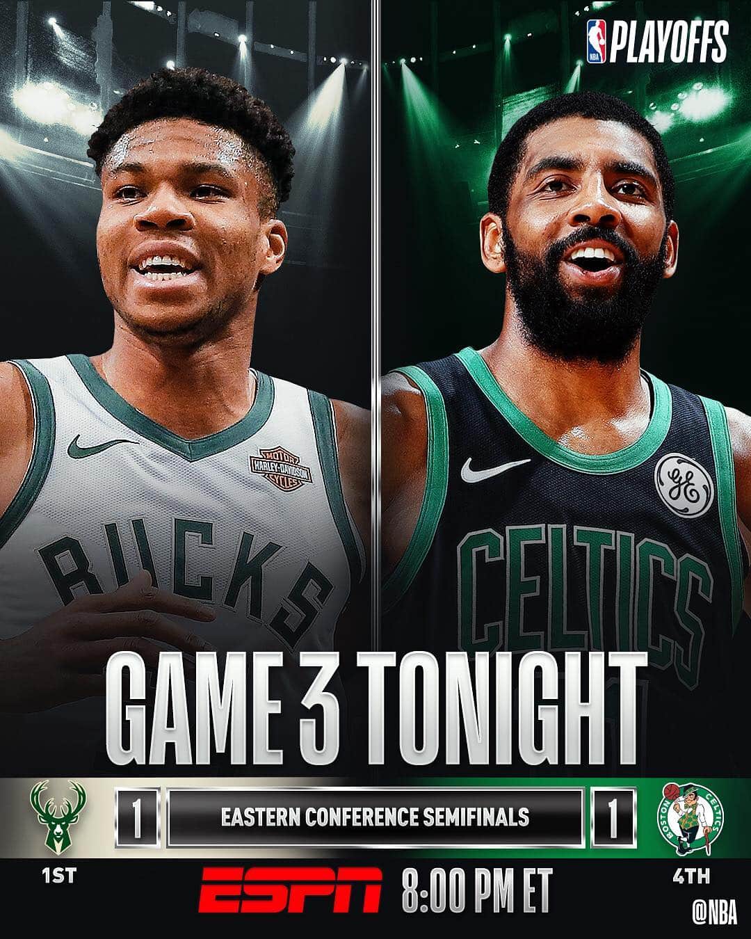 NBAさんのインスタグラム写真 - (NBAInstagram)「Tonight’s ESPN #NBAPlayoffs action features two Game 3s!」5月4日 2時41分 - nba