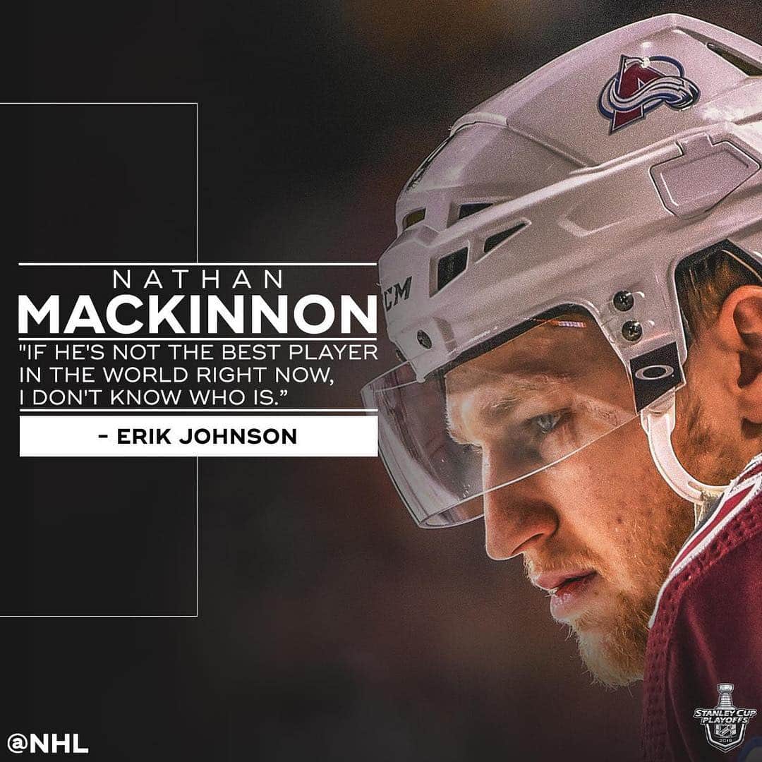 NHLさんのインスタグラム写真 - (NHLInstagram)「@6erikjohnson6 knows just how special @mackinnon29 is!  Agree? 🤔 #StanleyCup」5月4日 3時07分 - nhl