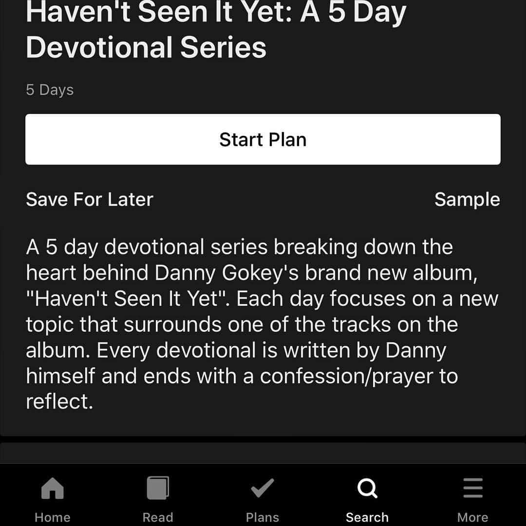 ダニー・ゴーキーさんのインスタグラム写真 - (ダニー・ゴーキーInstagram)「Getting into the Word is SUCH a vital part of your walk with God! Here’s a great way to do that, while also learning more about my new album -  I had the privilege of partnering with the YouVersion Bible app to do a 5-day devotional on “Haven’t Seen It Yet” ... Just go to this link on your computer (https://dannygokey.lnk.to/HSIYYouVersion) or open up the @youversion app and search for my name. I hope you are encouraged by it, and that you keep digging into the Scripture when you finish! #youversion #youversionbibleapp #bible #wordofgod #livingword #haventseenityet #hsiy #storybehindthemusic」5月4日 7時50分 - dannygokey