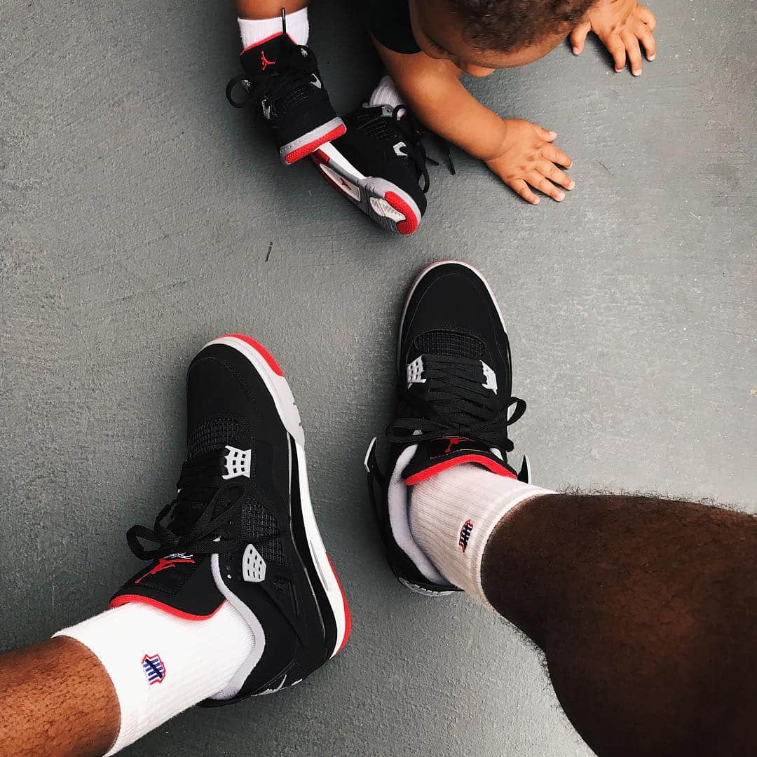 UNDFTDさんのインスタグラム写真 - (UNDFTDInstagram)「Air Jordan 4 “Bred” in Men’s, GS, PS and Toddler sizes // Available Saturday May 4th at All Undefeated Chapter Stores and Undefeated.com」5月4日 8時09分 - undefeatedinc