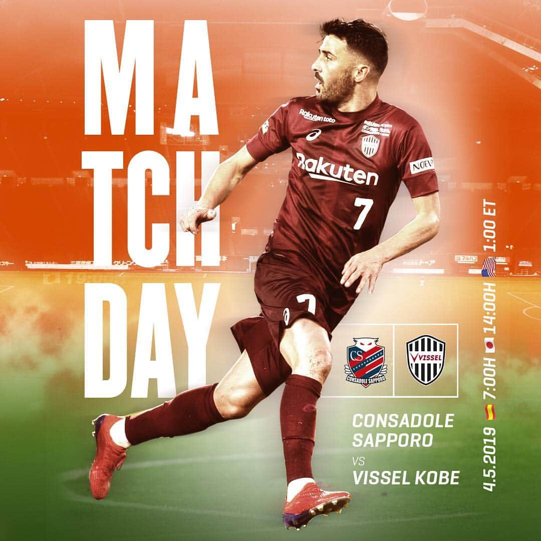 ダビド・ビジャさんのインスタグラム写真 - (ダビド・ビジャInstagram)「Match Day! ⚽️7️⃣👌🏻 #Vissel #Jleague #Japan」5月4日 9時24分 - davidvilla