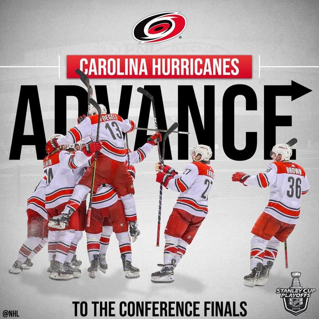 NHLさんのインスタグラム写真 - (NHLInstagram)「MOVING ON!  Next stop for the @nhlcanes, the Eastern Conference Final. #StanleyCup」5月4日 10時35分 - nhl