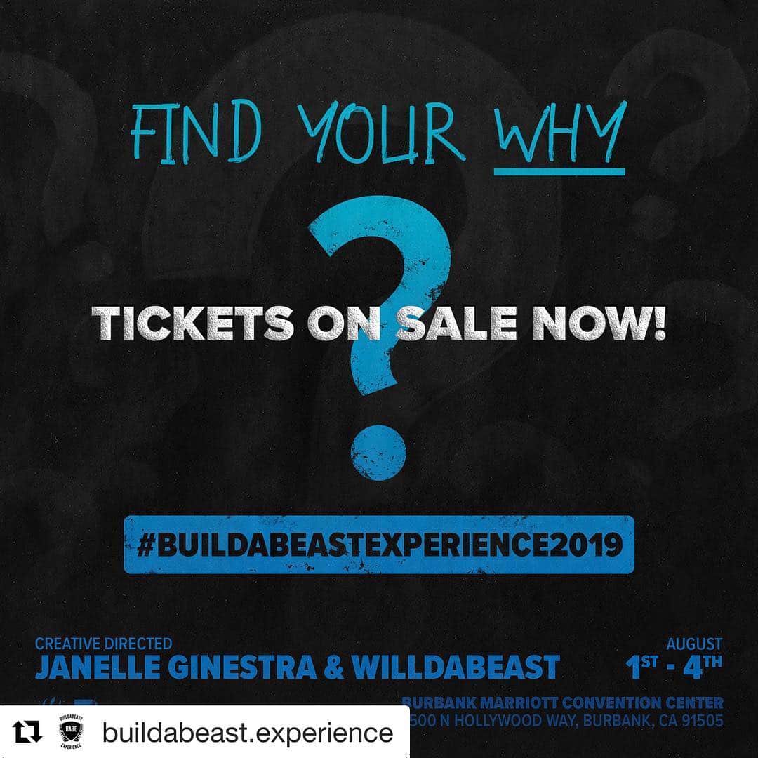 WilldaBeastさんのインスタグラム写真 - (WilldaBeastInstagram)「#Repost @buildabeast.experience ・・・ It’s here! #BABE19 tickets are available now! Find your WHY! This is an EXPERIENCE not an event... . Welcome to the 5th installment of #buildabeastexperience. The creative direction and 4 day energy that is being created by @willdabeast__ & @janelleginestra is going to take motivation, inspiration, and artistry to another level this year! .  Get your tickets now at link in @buildabeast.experience bio! . #tbsn #beastnetwork #immabeast #babe15 #babe16 #babe17 #babe18 #losangeles」5月4日 12時53分 - willdabeast__