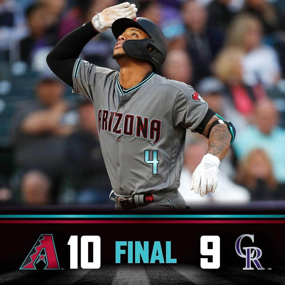 アリゾナ・ダイヤモンドバックスさんのインスタグラム写真 - (アリゾナ・ダイヤモンドバックスInstagram)「Typical Coors Field game. #DbacksWWWin」5月4日 13時07分 - dbacks