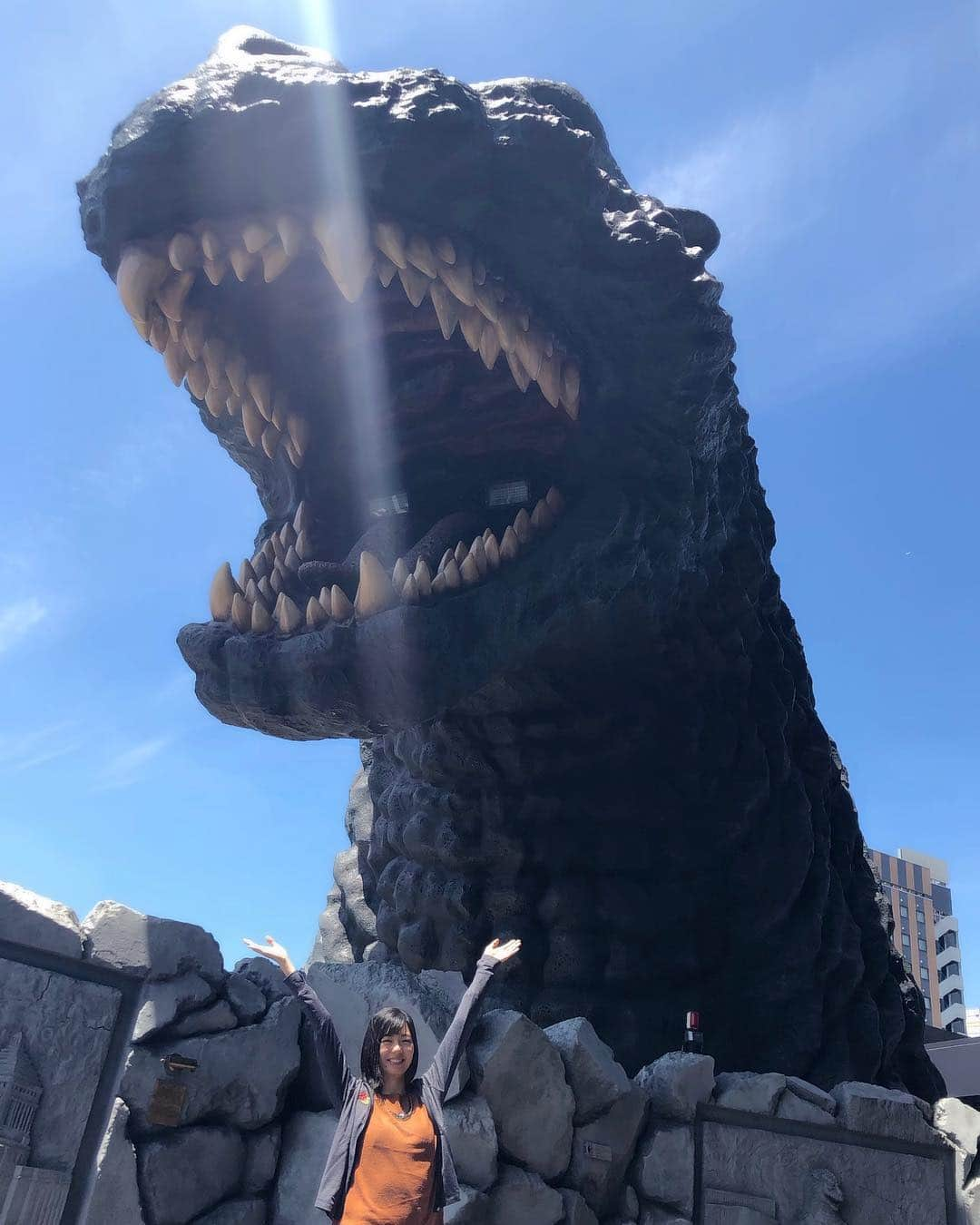 田渕亜季さんのインスタグラム写真 - (田渕亜季Instagram)「、 GODZILLA 、 、 #godzilla #ゴジラ #instadaily #me  #prodarts  #instagood #swag #ゴジラカフェ」5月4日 13時51分 - akitabuchi.official