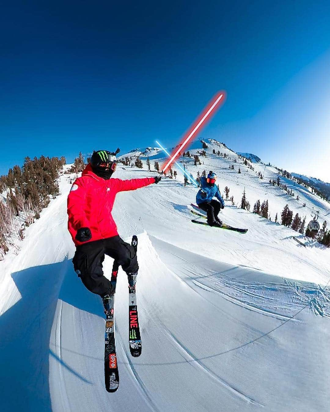 goproさんのインスタグラム写真 - (goproInstagram)「Photo of the Day: The force is strong at #MammothMountain. Who wins this #GoProAthlete battle, @twallisch or @jespertjader? ⚡️ • • • Shot on #GoProFusion 📷 @mammothmountain #GoProSnow #GoPro #OverCapture #MayThe4thBeWithYou #StarWarsDay #StarWars」5月4日 23時45分 - gopro