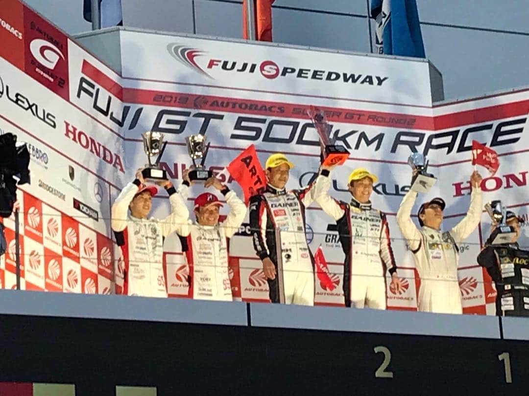 のインスタグラム：「【速報】 本日、富士スピードウェイにて開催されました、 SUPER GT 第二戦 GT300クラスにて WORKホイール装着の #11 GAINER GT-R が優勝！！ そして こちらもWORKホイール装着の #55 ARTA NSX が準優勝！！ 両チームの皆さま、おめでとうございます！ WORKホイールのワンツーフィニッシュです！  https://supergt.net/」