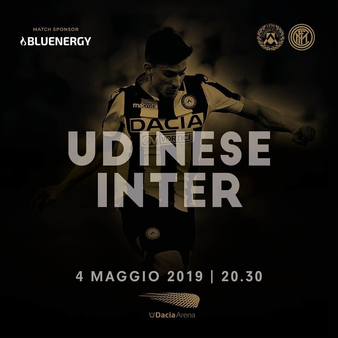 ウディネーゼ・カルチョさんのインスタグラム写真 - (ウディネーゼ・カルチョInstagram)「⚽️ #matchday ⚪️⚫️ 🆚@inter ⌚️ 20.30 🏟 Dacia Arena 💻 Live Match completo su Twitter @Udinese_1896 96  #ForzaUdinese #UdineseInter #SerieATIM #AleUdin」5月4日 16時33分 - udinesecalcio