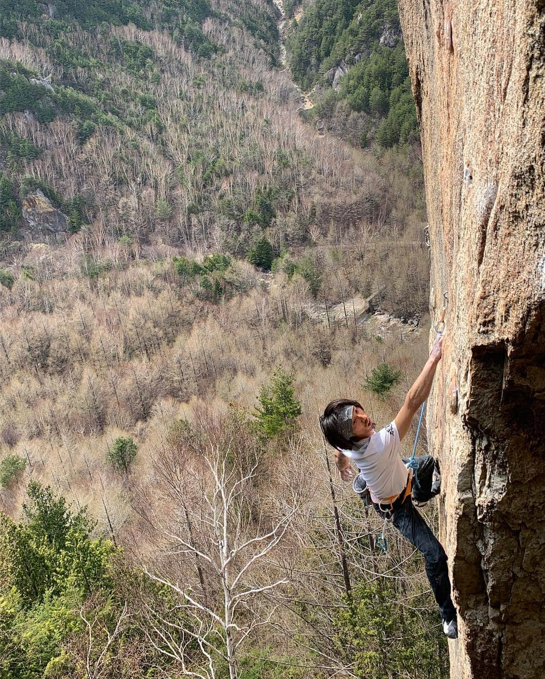 安間佐千さんのインスタグラム写真 - (安間佐千Instagram)「Excellent power 5.13a is the first 5.13a in Japan(FA in 1986 by Junichi Oiwa). The route is about 35m on the beautiful face of Mara rock in Mt. Ogawa. It has very technical and complex sequences and I could climb it on my second go. I was so impressed by the beauty of rock specially upper part. I enjoyed it a lot! • 日本初の5.13aとして有名なエクセレントパワーをオンサイトトライ。小川山のマラ岩のフェースを豪快に登る象徴的なラインだ。僕は下部のシルクロードであっさりと跳ね返されたが、2便目で完登することができた。マラ岩のフェースを味わい尽くすかのように、左右に揺れて弱点を突いたそのラインは非常に美しかった。特にロッキーロードのトラバースには感動。瑞牆山や小川山にはまだまだこんな美しいルートが眠っているのだろうか。これから楽しみで仕方ない。 • Photo by @aya_onoe  @adidasterrex @petzl_official @fiveten_official • Thanks for amazing time @hide9a2019」5月4日 20時18分 - sachiamma