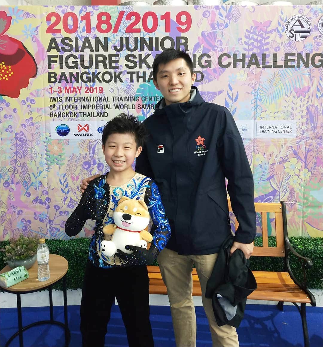 李厚賢のインスタグラム：「2019 AJFSC 發揮唔錯，比上次比賽高左6分左右，算得上大躍進，繼續努力👍🏻 #hksu」