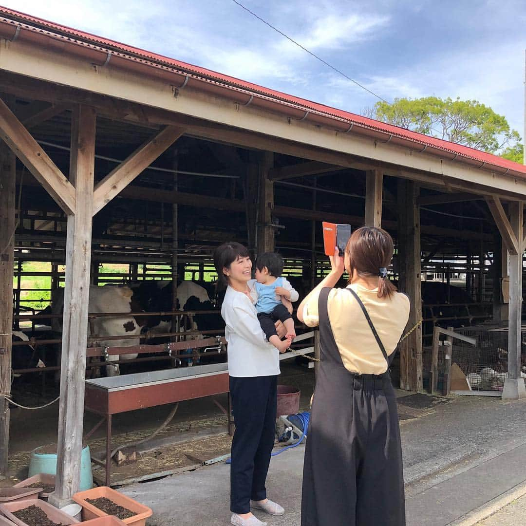 森麻季さんのインスタグラム写真 - (森麻季Instagram)「ソレイユの丘&関口牧場🐄  初めて行きました  #ソレイユの丘はファミリー向けで丸一日楽しめそう #花好きの息子は沢山の花に興奮 #ネモフィラも綺麗でした #ヒマワリの頃にまた行きたい #遊具や動物とのふれあいゾーンもありましたよ #野菜の直売所もあって買いました🥬 #関口牧場でソフトクリーム #ちょっと大きめで嬉しい #ソフトクリーム好き  #嬉しそうな私の横でじっと見る息子 #ごめんよいつの日か一緒に食べよう #家族旅行#gw #gw後半 #佐島 #葉山 #横須賀 #ソレイユの丘 #関口牧場#男の子ママ #生後11ヶ月 #まもなく一歳 #明日は端午の節句」5月4日 21時13分 - maki.mori_m