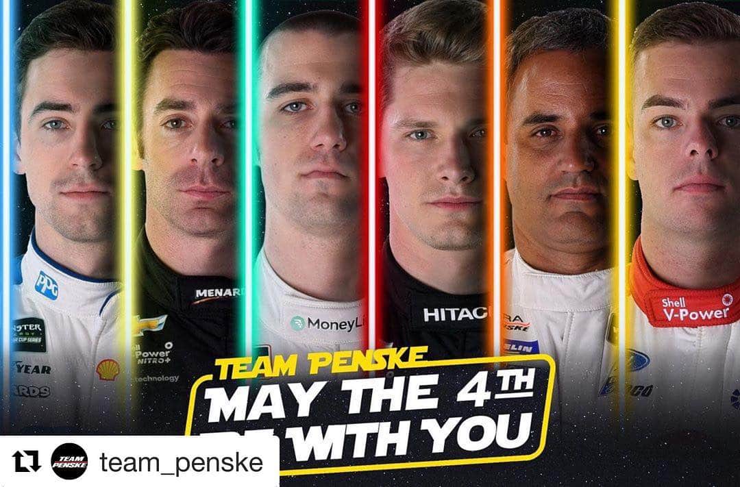 ファン・パブロ・モントーヤさんのインスタグラム写真 - (ファン・パブロ・モントーヤInstagram)「#Repost @team_penske  The force is strong here.  #MayThe4thBeWithYou | #StarWarsDay」5月4日 21時50分 - jpmonty2