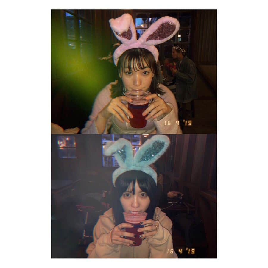 高槻かなこさんのインスタグラム写真 - (高槻かなこInstagram)「. かなことさらら🍻🐰🐰 . #beer🍻 #beergirl #乗り物よりビール」5月4日 21時47分 - kanako.tktk