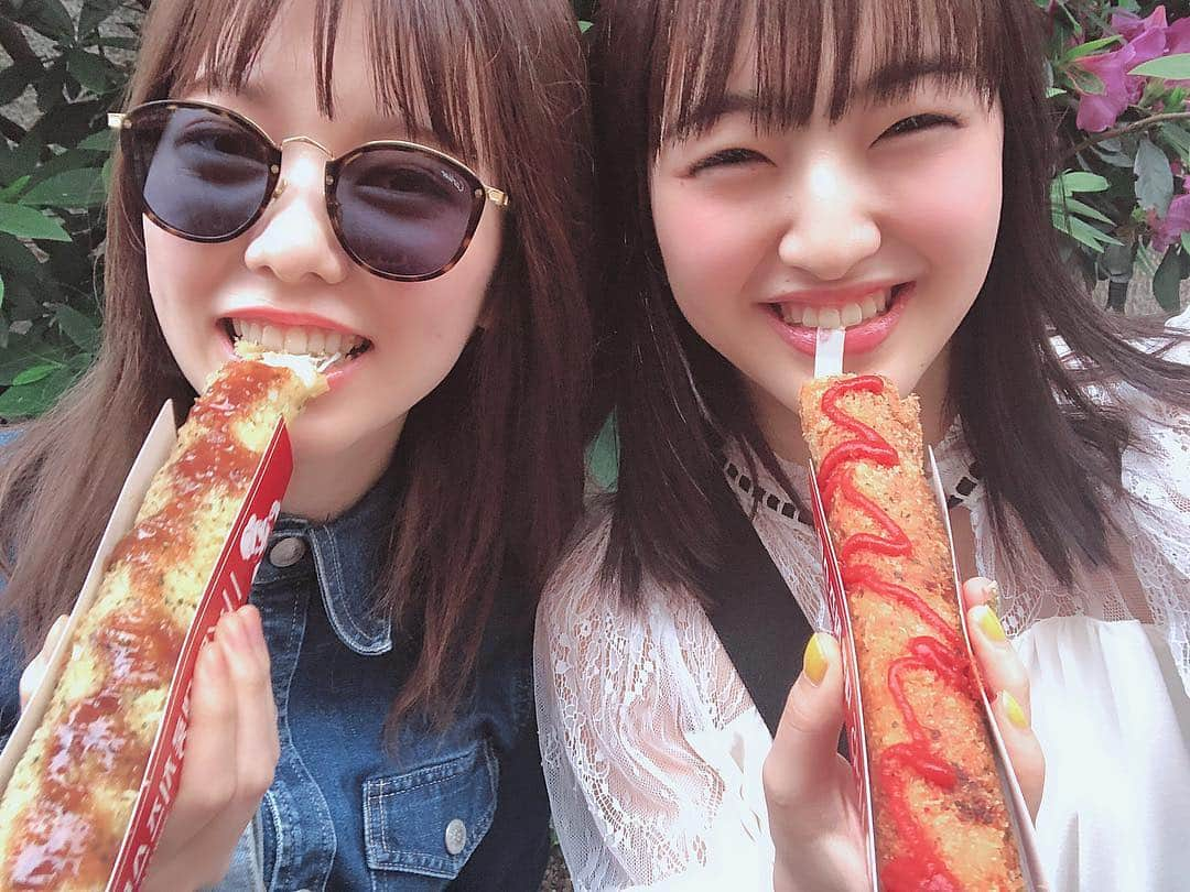 田島芽瑠さんのインスタグラム写真 - (田島芽瑠Instagram)「いっぱい笑った日☺︎✨ #チーズスティック #新大久保」5月4日 22時15分 - meru_chan_official