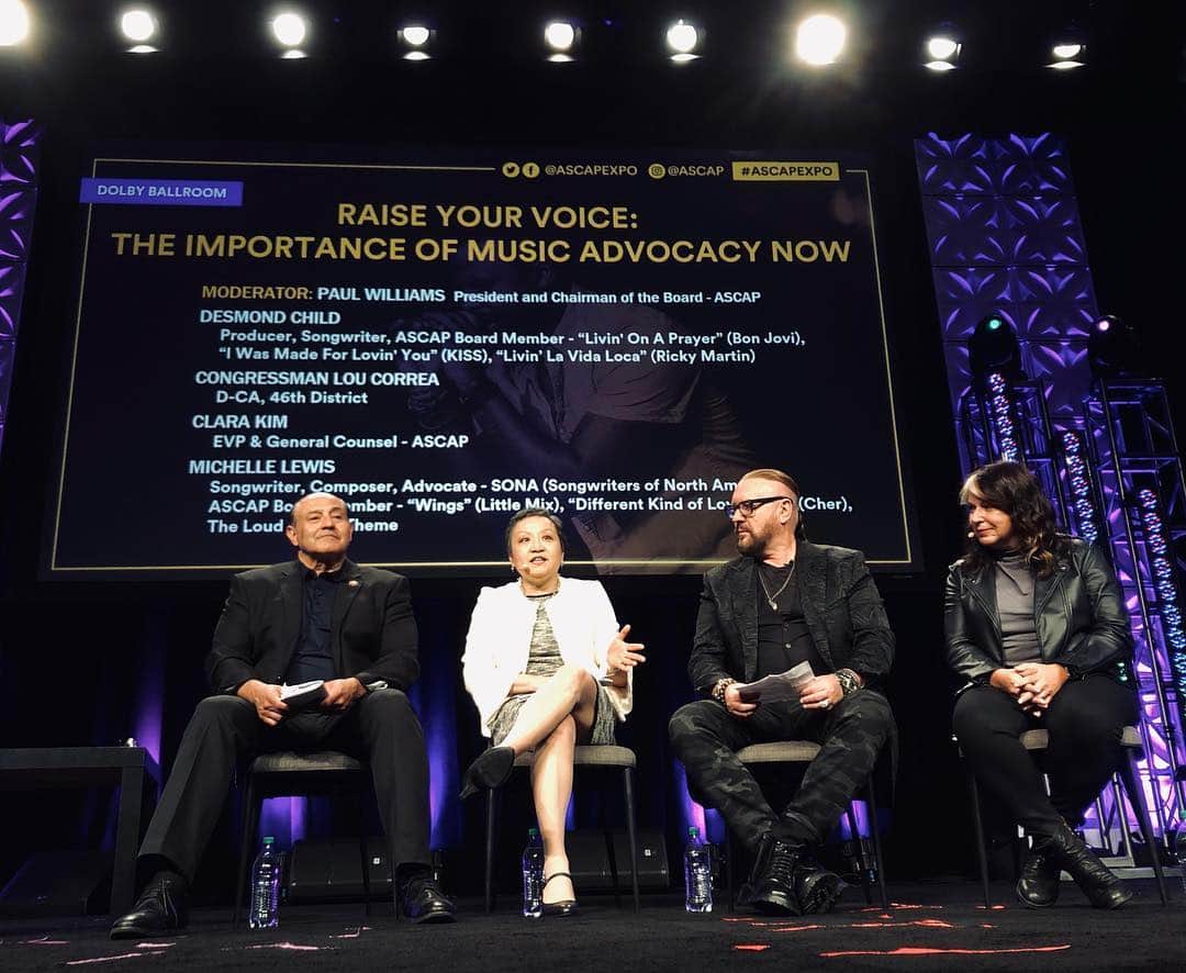 ASCAPさんのインスタグラム写真 - (ASCAPInstagram)「“We have to be our own advocates” @desmond.child, @mlewey, @reploucorrea, #ASCAP President @paulielama2 & #ASCAP EVP & General Counsel Clara Kim on the Advocacy Now panel at #ASCAPEXPO. #StandWithSongwriters」5月5日 9時41分 - ascap