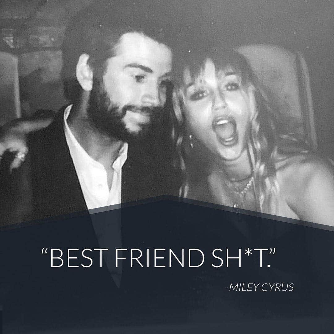 E! Onlineさんのインスタグラム写真 - (E! OnlineInstagram)「He's a truUuuUUUe friend...and husband. (📷: @mileycyrus)」5月5日 1時31分 - enews