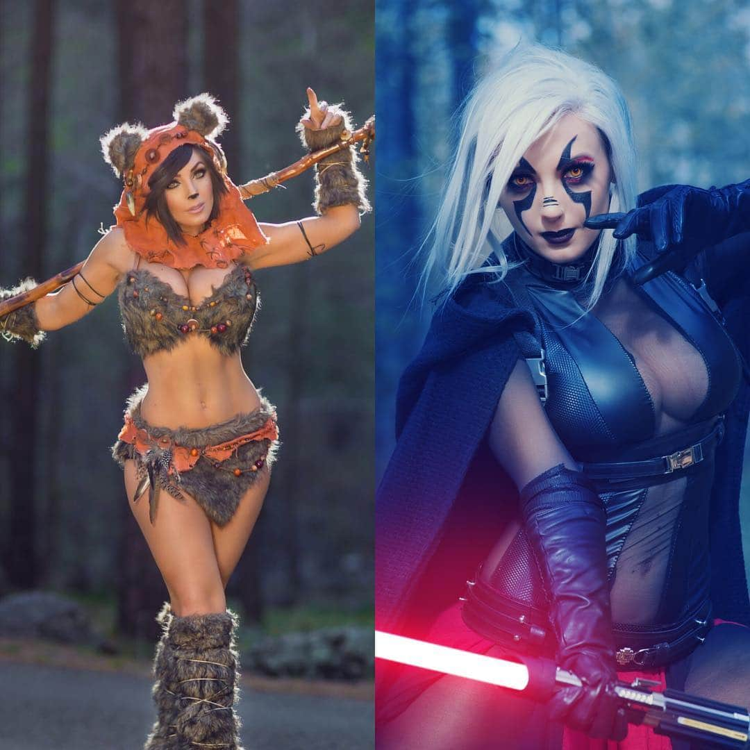 Jessica Nigriさんのインスタグラム写真 - (Jessica NigriInstagram)「EWOK OR SITH?! :O MAY THE FOURTH BE WITH YOU!! Costumes made by me! :D #maythefourthbewithyou #maythefourth」5月5日 2時27分 - jessicanigri