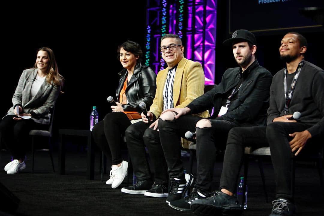 ASCAPさんのインスタグラム写真 - (ASCAPInstagram)「Hit Producers dropping #SoundAdvice at #ASCAPEXPO: @ellabricmusic @joaquindiazmusic @tommeeprofitt @mikewoodss of Rice N’ Peas 🎶」5月5日 2時37分 - ascap