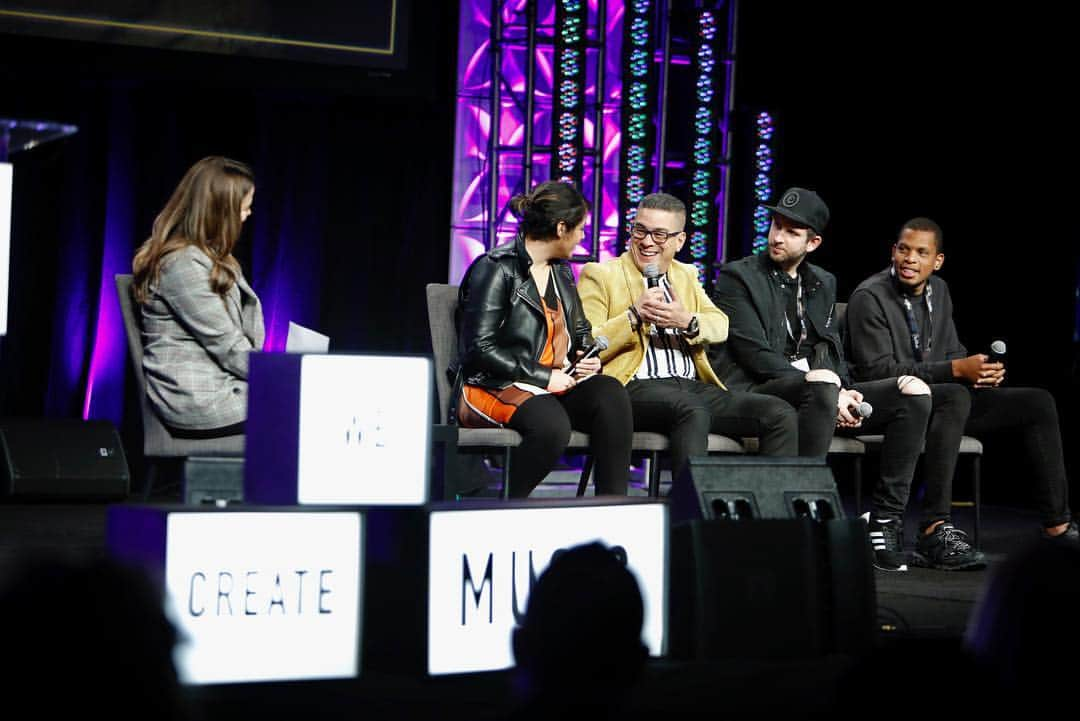 ASCAPさんのインスタグラム写真 - (ASCAPInstagram)「Hit Producers dropping #SoundAdvice at #ASCAPEXPO: @ellabricmusic @joaquindiazmusic @tommeeprofitt @mikewoodss of Rice N’ Peas 🎶」5月5日 2時37分 - ascap