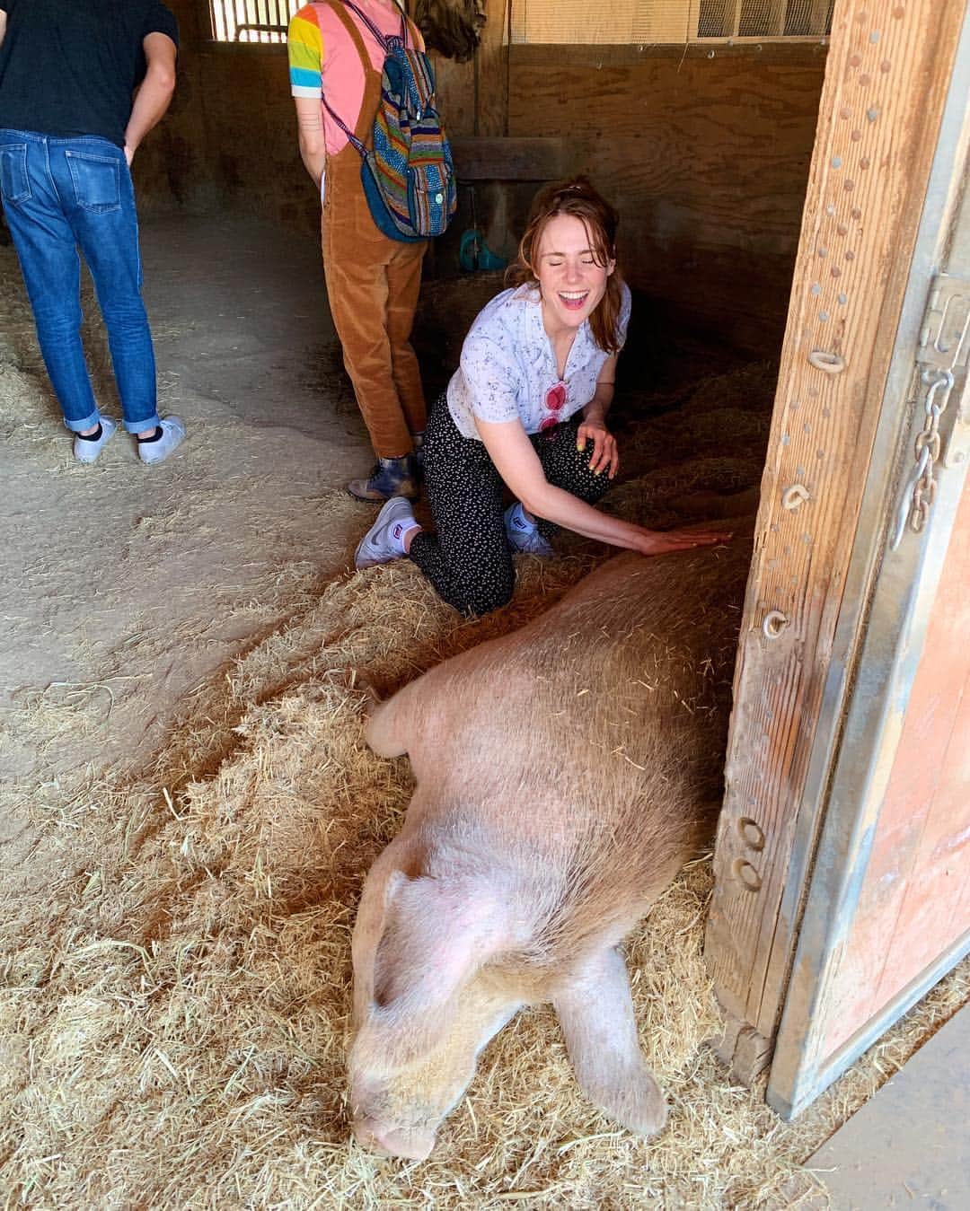 ケイト・ナッシュさんのインスタグラム写真 - (ケイト・ナッシュInstagram)「Thank you @farmsanctuary for the tour and information. I love this big fat pig!! 🐖 #govegan」5月5日 4時54分 - katenash