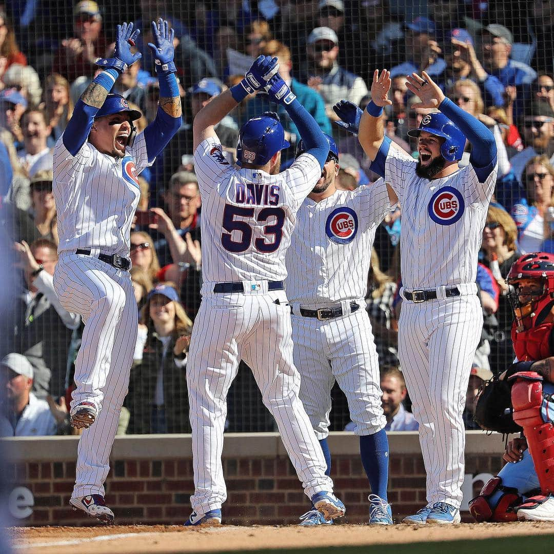 シカゴ・カブスさんのインスタグラム写真 - (シカゴ・カブスInstagram)「"Game-tying grand slam" is a pretty solid choice for your first career home run. Congrats and thanks, @beanz_td! #EverybodyIn」5月5日 6時56分 - cubs