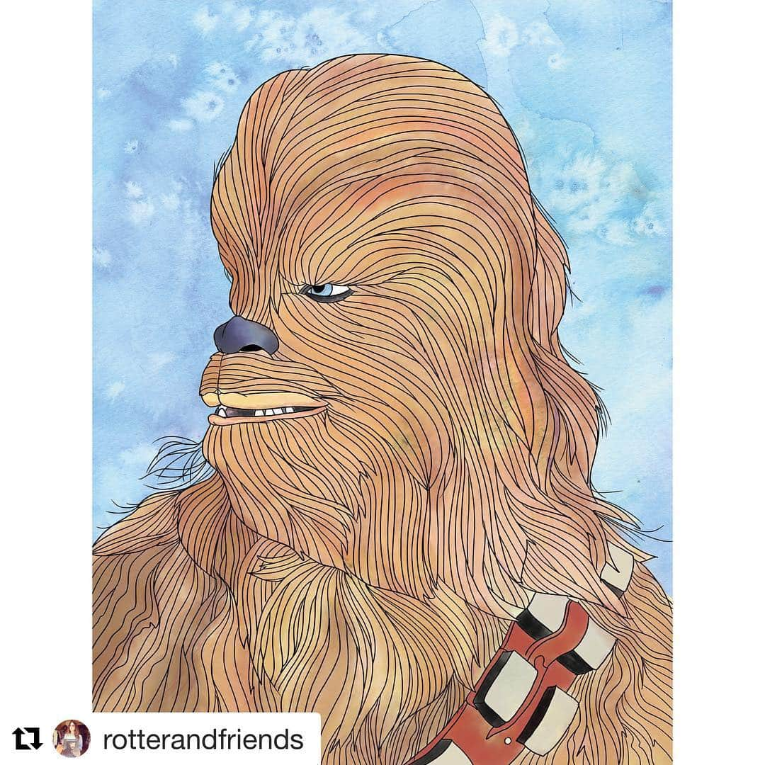 ナタリー・ポートマンさんのインスタグラム写真 - (ナタリー・ポートマンInstagram)「May the 4th be with you, Peter Mayhew #rippetermayhew #starwarsday. art by  @rotterandfriends」5月5日 7時47分 - natalieportman