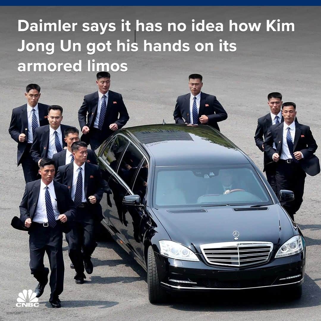 CNBCさんのインスタグラム写真 - (CNBCInstagram)「North Korean leader Kim Jong Un rides in limousines made by one of the world’s most prestigious automakers. But the company has no idea how he got them.⁣ ⁣ German automaker Daimler makes the armored limos Kim has used at several high-profile summits.⁣ U.N. sanctions intended to pressure North Korea into abandoning its nuclear weapons ban the sale of luxury goods, including Daimler limos.⁣ ⁣ So where did Kim get these luxury limos? To read more, visit the link in bio.⁣ *⁣ *⁣ *⁣ *⁣ *⁣ *⁣ *⁣ *⁣ #daimler #cars #autos #automaker #autoindustry #germancars #northkorea #korea #kim #kimjongun #business #businessnews #cnbc ⁣」5月5日 10時35分 - cnbc