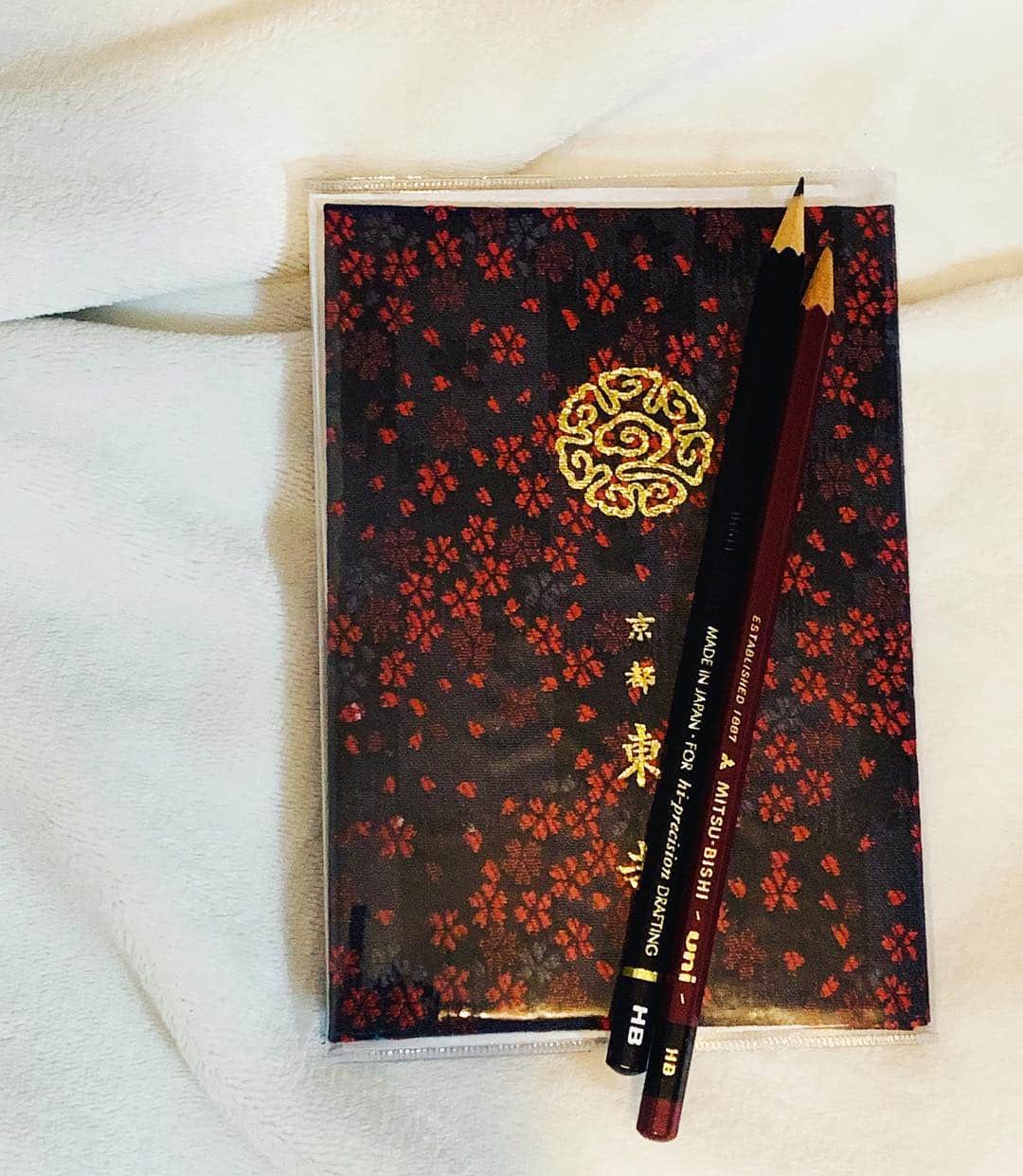池田莉子さんのインスタグラム写真 - (池田莉子Instagram)「鉛筆を毎日使う✨﻿﻿ 京都の東寺で一目惚れした御朱印帳は私の自由帳！﻿﻿ 品のある控えめな光沢感が良い。。🥀🥀 ﻿﻿ ﻿﻿ ﻿﻿ ﻿﻿ 文通したい！！笑﻿﻿ 斜陽を読んでから長い文章の手紙も良いなと﻿ 思うように﻿なったり、、✏️ ﻿ 急に鉛筆を買ったり不思議。😋﻿﻿ ﻿﻿ ﻿ #note #kyoto #toji #uni  #tombow ﻿#pencil﻿ #mitsubishiuni #御朱印帳 #鉛筆 #東寺 #えんぴつ #手紙 #斜陽」5月5日 13時39分 - ricoikeda