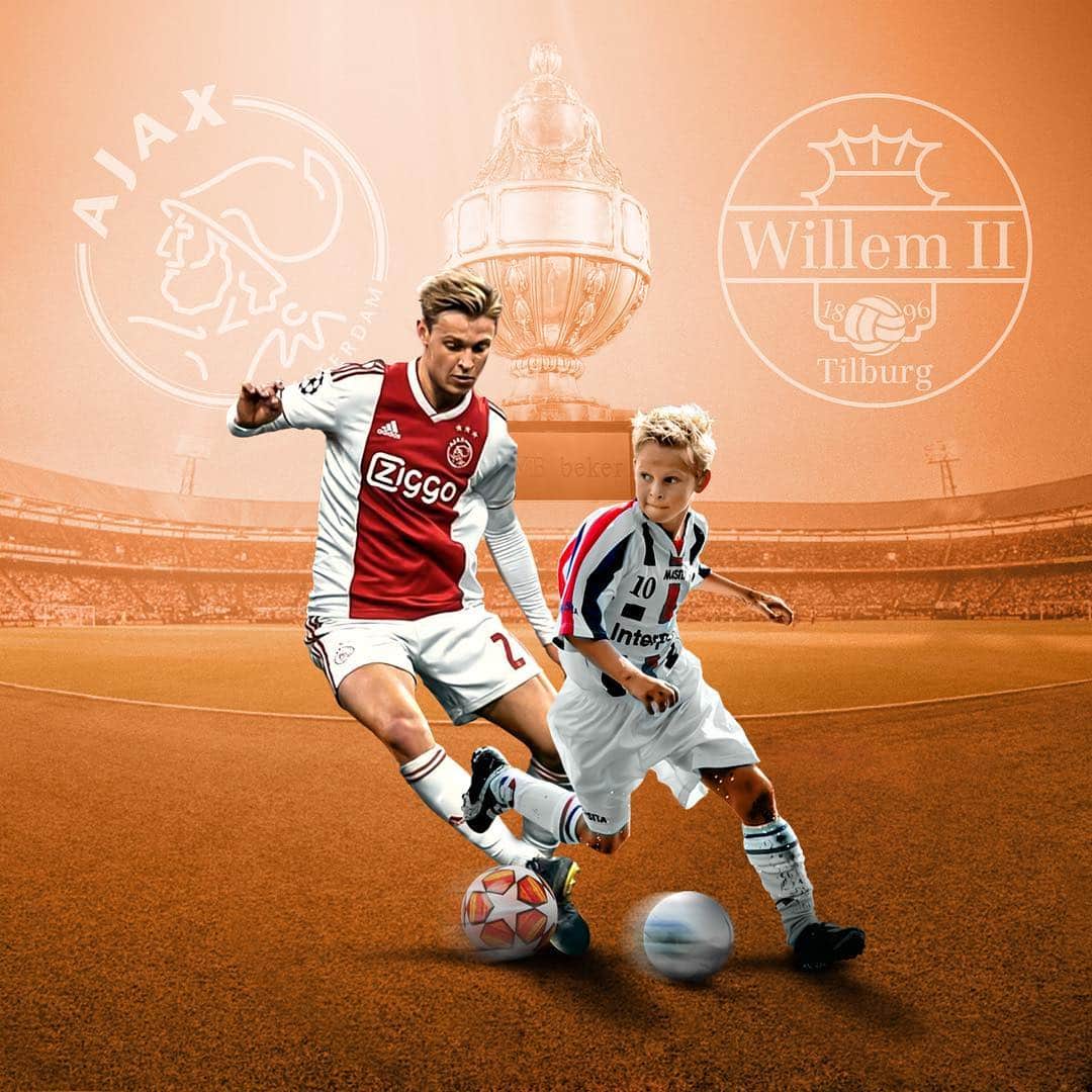 フレンキー・デ・ヨングのインスタグラム：「Let’s fight for the cup against my former club. #knvbbeker」