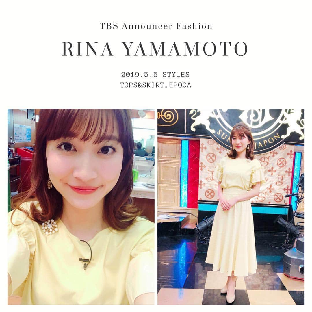 TBSアナウンサー公式さんのインスタグラム写真 - (TBSアナウンサー公式Instagram)「👗 RINA YAMAMOTO Outfit Of This Week✨  tops&skirt…EPOCA  #tbsannouncersfashion #fashion #山本里菜 #vol2 #Spring #outfitofthisweek #ootw #ootd #SUNDAYJAPON #サンデージャポン #20190505 #OA #あさチャン #爆報 @tbs_asachan」5月5日 17時09分 - tbs_annogram