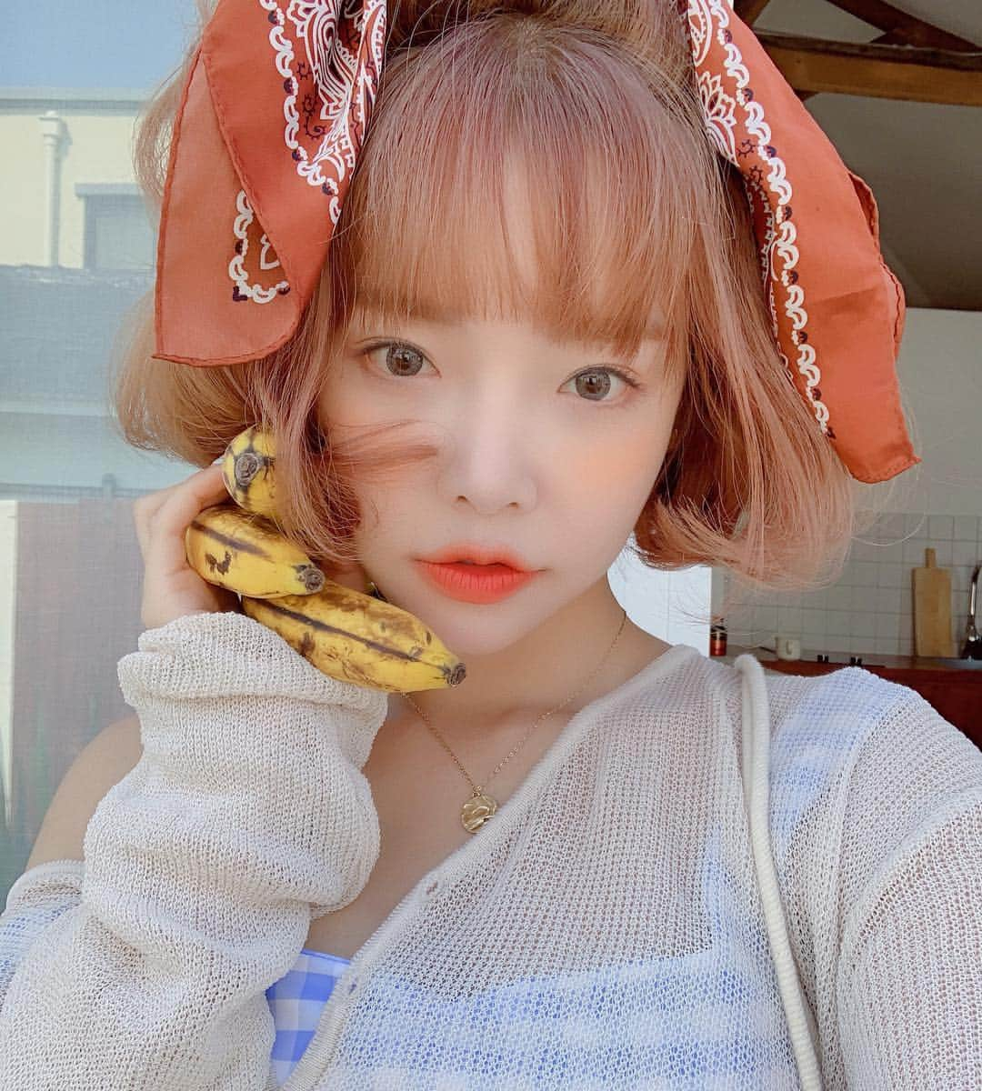 スアさんのインスタグラム写真 - (スアInstagram)「이번 머리색.......짱예.....🧡」5月5日 17時33分 - midoricoo