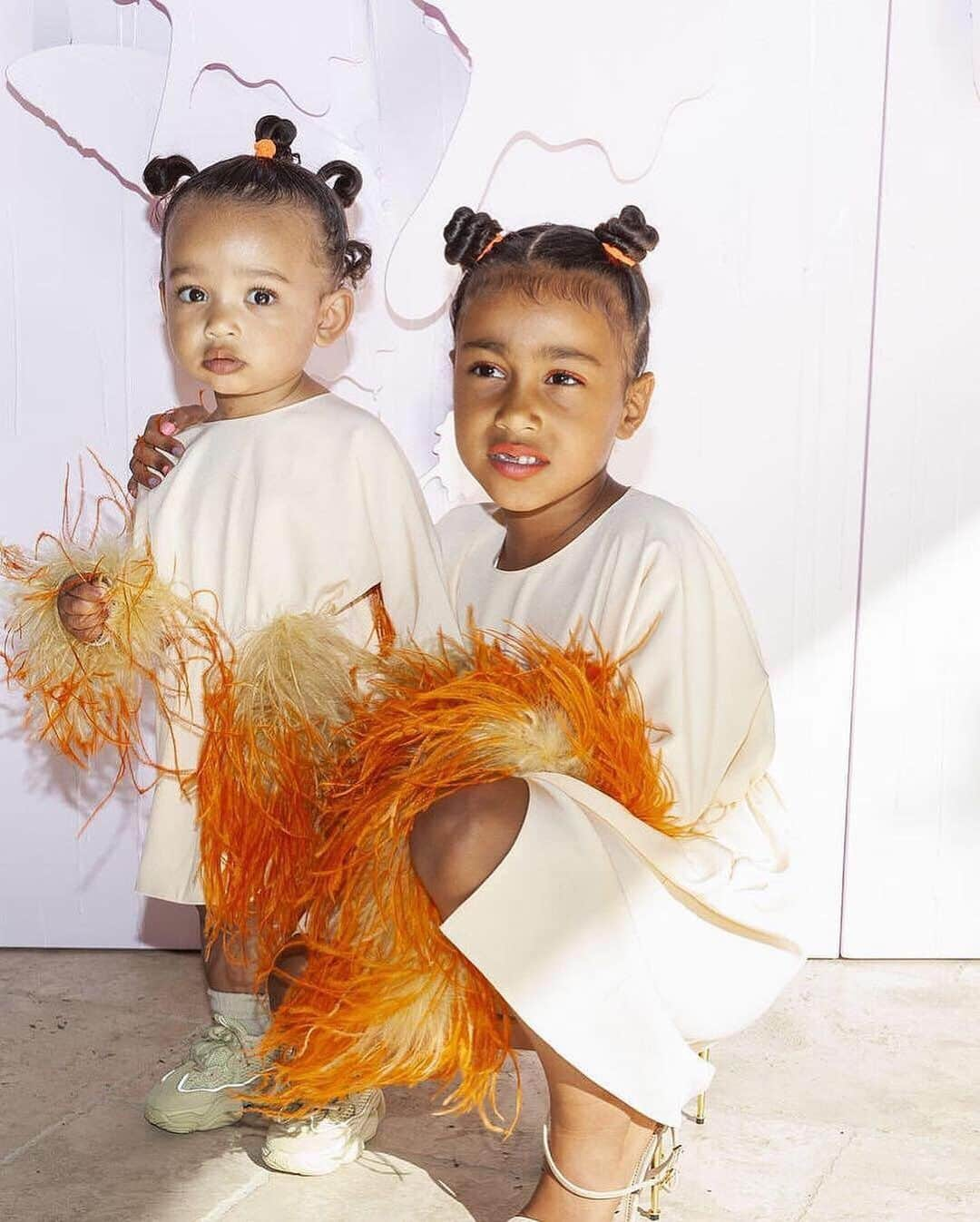 People Magazineさんのインスタグラム写真 - (People MagazineInstagram)「West family affair! 😍Kim Kardashian and Kanye West helped celebrate baby True's birthday in style—and orange you glad their little ones North and Chicago wore the cutest matching outfits. ❤️Tap our bio link for details on their cousin's big day. | 📷: @kimkardashian」5月6日 4時02分 - people