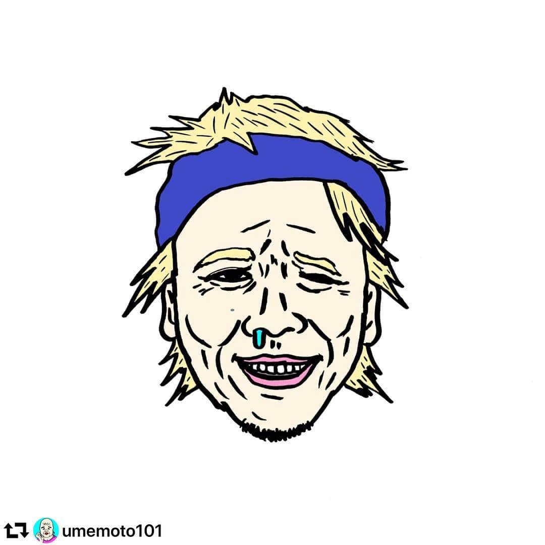 masasucksのインスタグラム：「ああーすぅ🤘🏻www #ああーすぅっ  #repost @umemoto101 ・・・ ちょっと前に描いた masasucksさん」