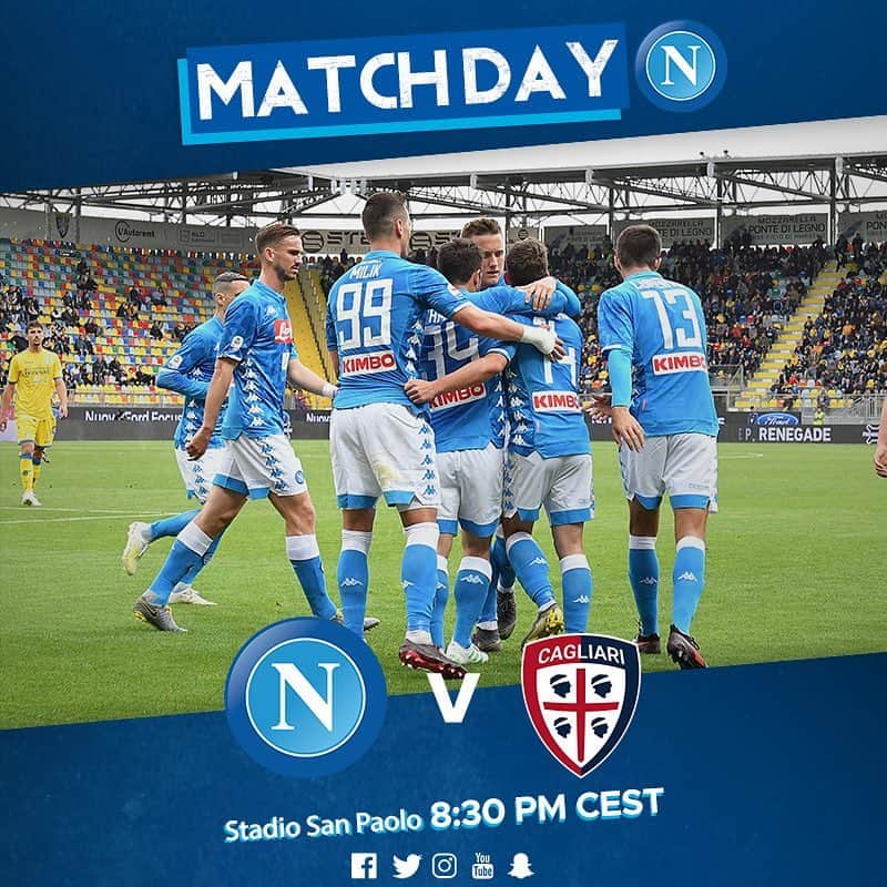 SSCナポリさんのインスタグラム写真 - (SSCナポリInstagram)「📌 May 5 - 8:30 PM CEST 📍Stadio San Paolo ⚽️ #NapoliCagliari ‪🇮🇹 @SerieA ‬ ‪💙 #ForzaNapoliSempre ‬」5月5日 20時13分 - officialsscnapoli