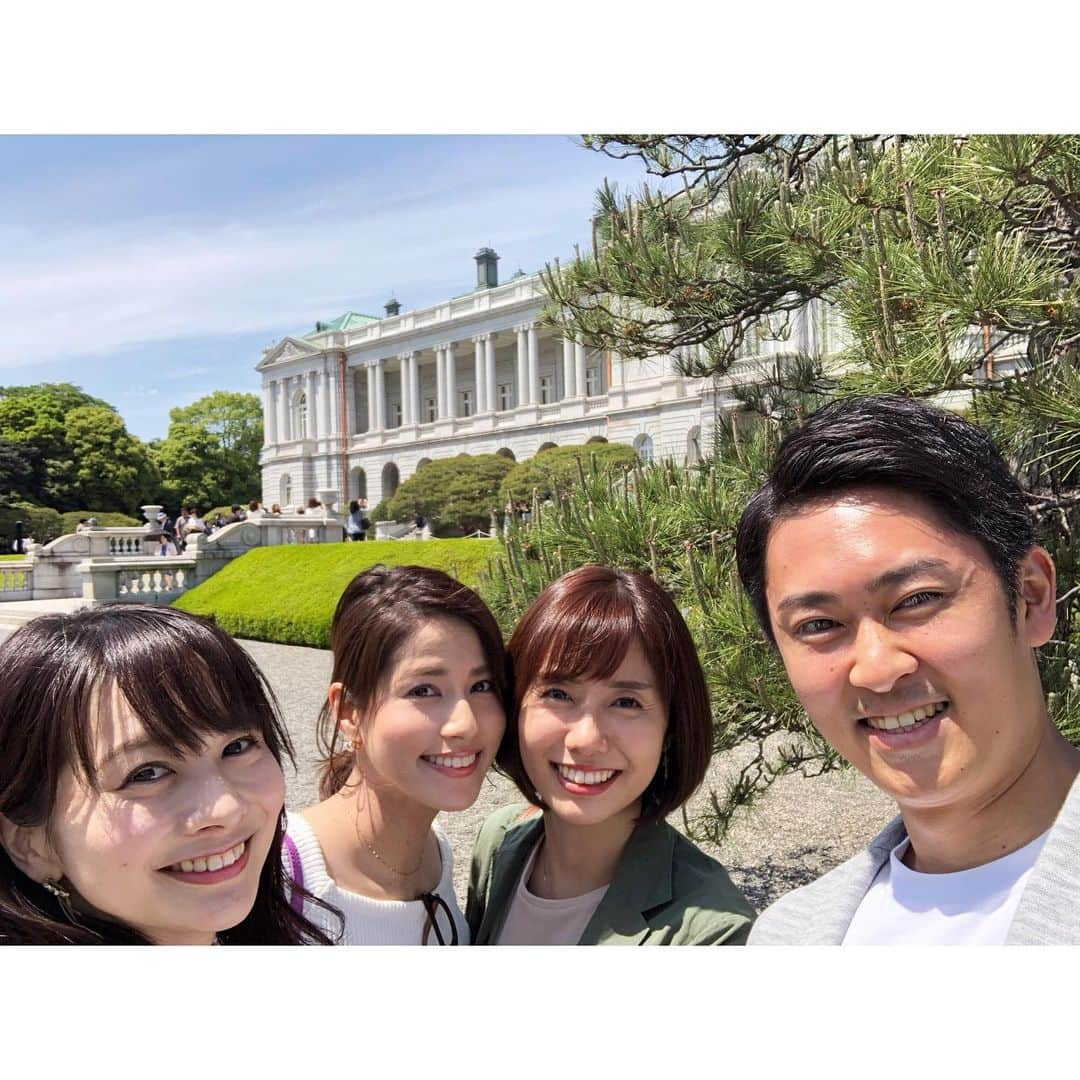 永島優美さんのインスタグラム写真 - (永島優美Instagram)「* 先輩たちと迎賓館見学🏰 天気も相まって、 とにかく全てが美しかったです！ * * #山﨑夕貴 アナ #高見侑里 さん #木下康太郎 アナ #どの写真もあまりに自然体 笑 #迎賓館赤坂離宮 #令和元年5月5日 #こどもの日 🎏」5月5日 20時49分 - yuumi_nagashima