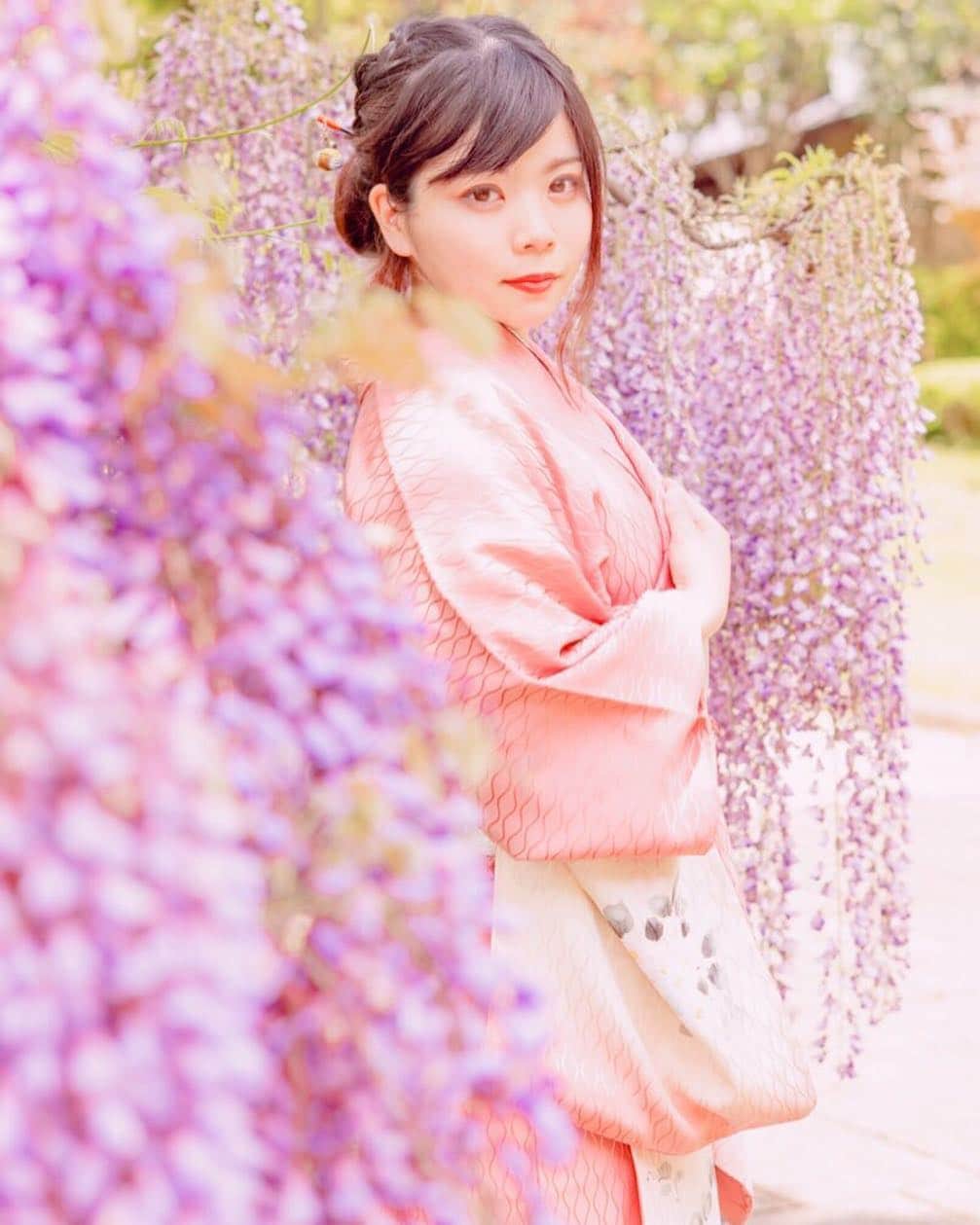 兼田玲菜さんのインスタグラム写真 - (兼田玲菜Instagram)「#藤 #訪問着 #着物 #舞踊 #藤娘 #may #spring #flower #pink #kimono #dance #season #japan #Instagram #photo #ハクビ #松戸」5月5日 22時08分 - renakaneta4_samurai