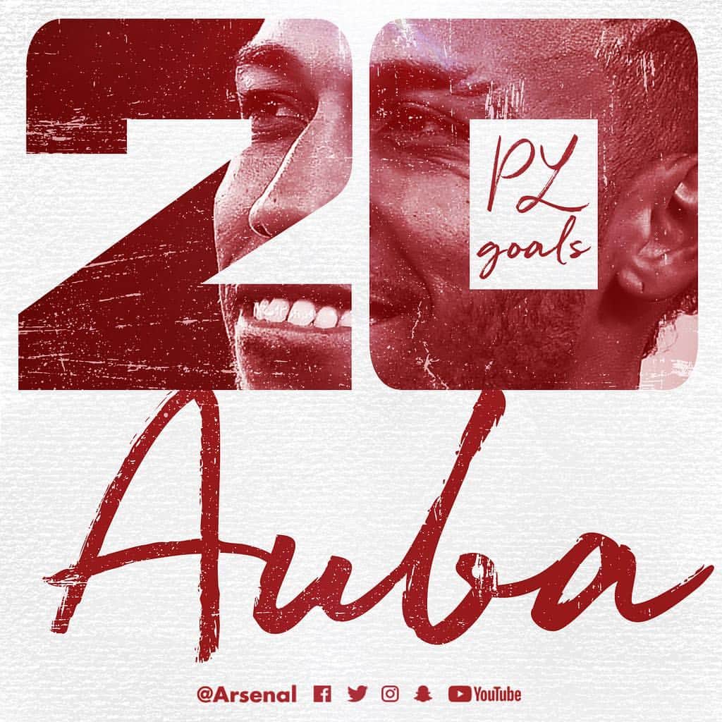 アーセナルFCさんのインスタグラム写真 - (アーセナルFCInstagram)「1-0 to the Arsenal. Auba’s goal is the difference at half-time  #Arsenal #Aubameyang #ARSBHA #COYG」5月6日 1時17分 - arsenal