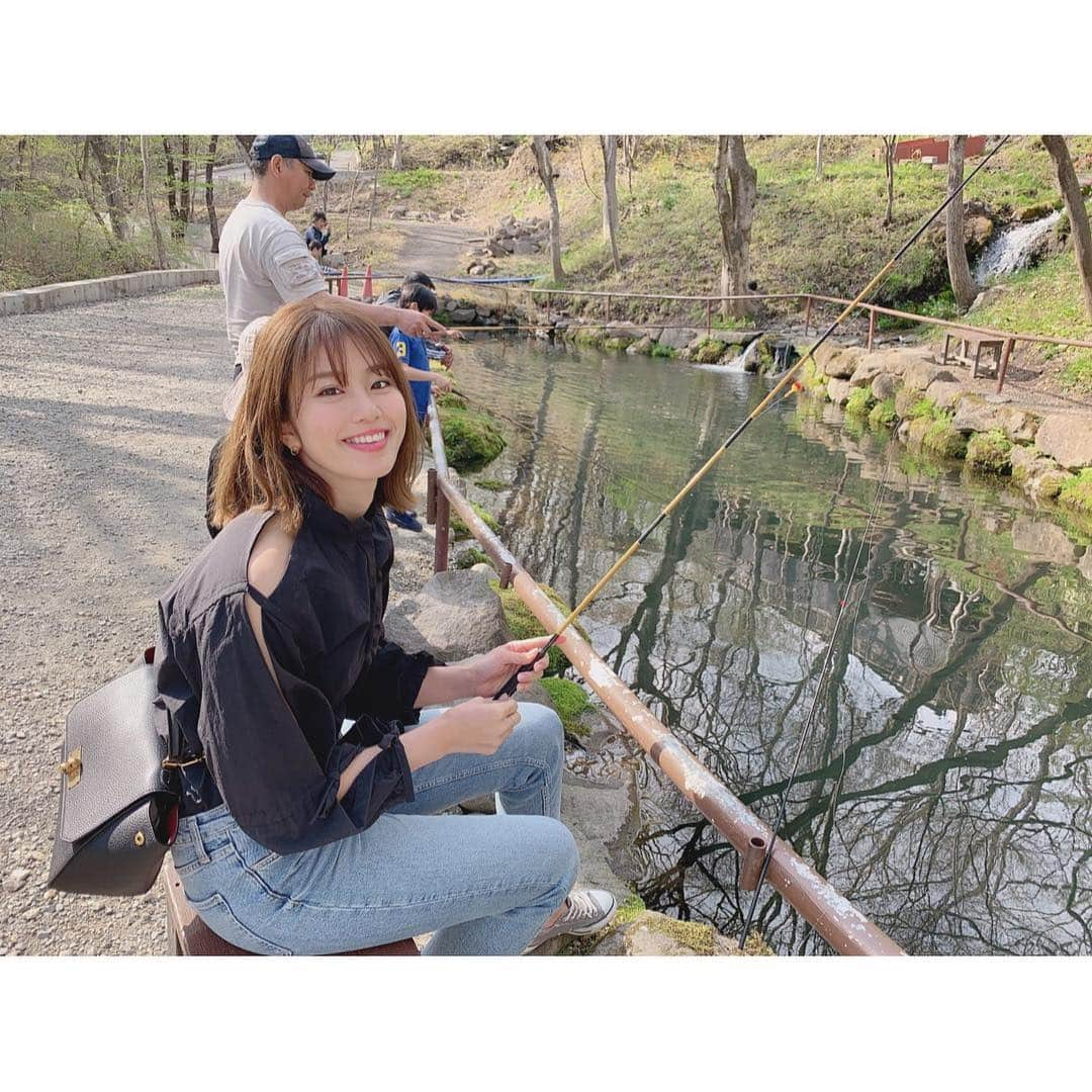 稲村亜美さんのインスタグラム写真 - (稲村亜美Instagram)「人生で1番満喫したゴールデンウィーク🥰🥰🥰友達といろんなところに行きました！ 那須では釣りもしました🌈❤️ 久しぶりにそりで滑ったり子供の頃をおもいだしたな〜 #私のゴールデンウィーク #一家に一台そりが欲しくなる」5月6日 13時23分 - inamura_ami