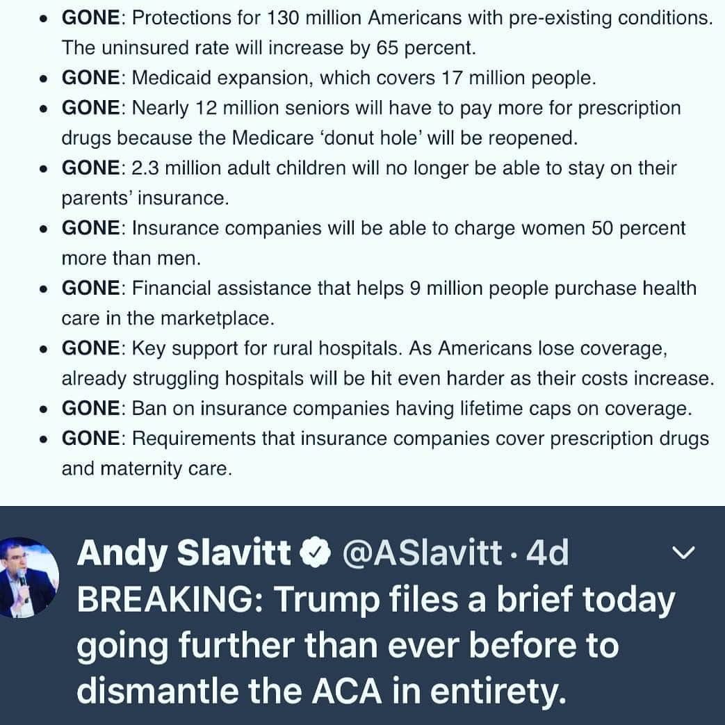 デブラ・メッシングさんのインスタグラム写真 - (デブラ・メッシングInstagram)「Today Trump went further than ever before to dismantle the ACA. If he succeeds, it will be devastating for most Americans. Take a moment to read how your life, your family’s lives, will be affected if he prevails. ☝🏼☝🏼☝🏼☝🏼☝🏼#healthcareisahumanright」5月6日 14時02分 - therealdebramessing