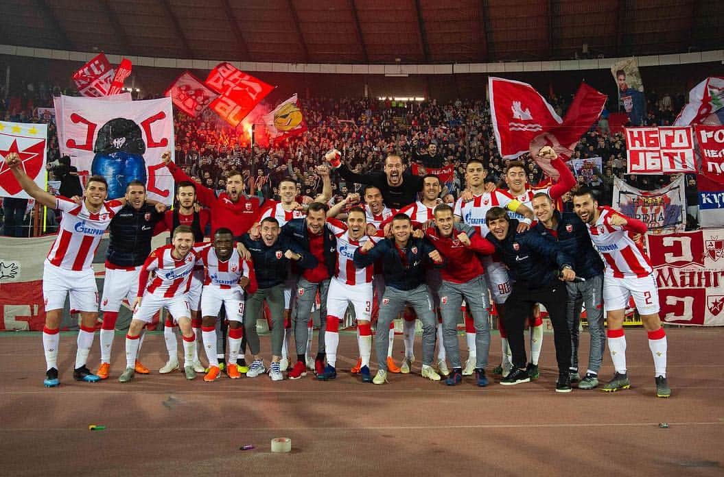 マルコ・マリンのインスタグラム：「Champions 🏆🔴⚪️ @crvenazvezdafk」