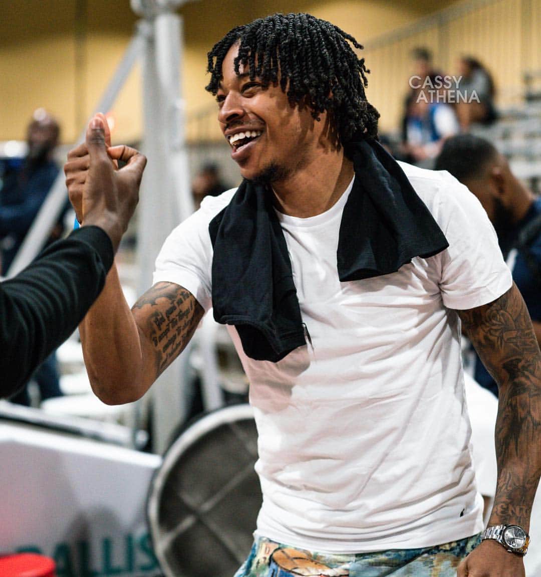 タイラー・ユリスのインスタグラム：「S/o @ballislife ❗️ Thanks for having me lil cuz enjoyed ✊🏾」