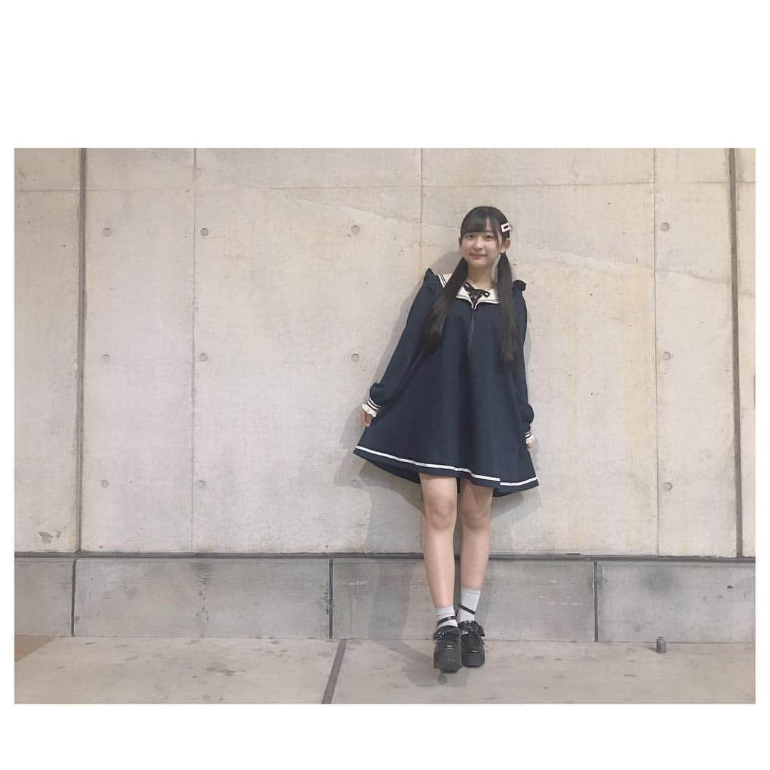 馬場彩華さんのインスタグラム写真 - (馬場彩華Instagram)「おはようございます☀ . 昨日の私服です🐾 . 最近あんまり着てなかった可愛い系の紺色のワンピース🖤💙 . 白いラインがとってもかわゆい💗 . ワンピース↓ @secrethoney_official . 靴↓ @ankrouge_official . . #握手会 #私服 #ootd #ではないけど #タグ使いたいだけ #ワンピース #かわよい #ツインテール」5月6日 8時46分 - s2yklo