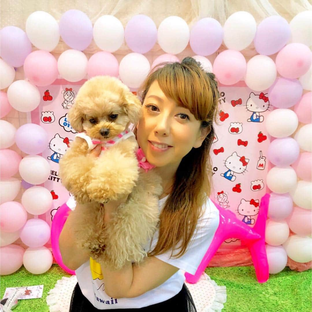 大原かおりさんのインスタグラム写真 - (大原かおりInstagram)「👯‍♀️🐶🐶🐶💕 幕張ペット博4日目😘🐶✨ あっという間に最終日♡♡♡ 楽しすぎて時間が経つのが早い〜❣️ きのうはアムちゃんママが遊びに来てくれました🐶💕 アムちゃん、新作のお洋服とネオンのボーダーメッシュタンクがお似合いでした👏😋 いつもありがとう❤️ ☺︎ 幕張ペット博最終日スタート👯‍♀️💕 今日も17時まで開催してますので、お近くの方はぜひ遊びに来てください🤗🐶💕 ☺︎ 🐶Pet博2019・幕張🐶 5月3日(祝・金)～5月6日(日) 10:00〜17:00 幕張メッセ 国際展示場 11 千葉市美浜区中瀬2-1 http://pethaku.com/makuhari * #Otty #OttyDog #オッティ #幕張ペット博  #アム ちゃん#プードル #ボーダー #ピンク #いつもありがとう #🐶❤️ #幕張メッセ #ペット同伴 #イベント #トークショー #ペット博 #ゴールデンウィーク #ペットと一緒に #遊びに来てね #Pet博 #petstagram #dogstagram #Yorkshireterrier #🐶 #😻 #🐷 #❤」5月6日 10時11分 - oharagaori_otty