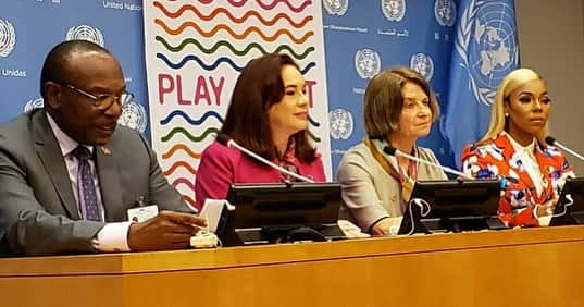 アシャンティさんのインスタグラム写真 - (アシャンティInstagram)「This was a great moment.. had the pleasure to meet & work with some powerful people to make some powerful moves. @pga_un Maria Fernanda Espinosa, President of the General Assembly Molwyn Joseph, Antigua’s Minister for Health, Wellness and the Environment; and Mona Juul, Ambassador of Norway to the UN. #Playitout」5月6日 10時20分 - ashanti