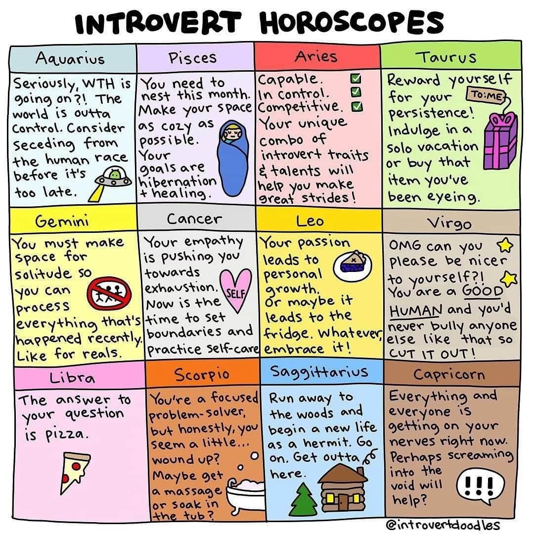 9GAGさんのインスタグラム写真 - (9GAGInstagram)「Everybody’s getting on my nerves rn... including you. | Follow @doodles - By @introvertdoodles - #doodles #9gag #introvert #horoscope #zodiacsigns」5月6日 12時18分 - 9gag
