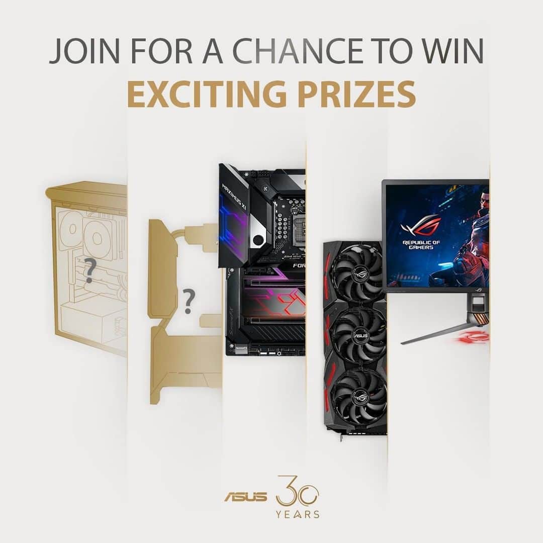 ASUSさんのインスタグラム写真 - (ASUSInstagram)「Ready to win a custom built PC,  limited-edition motherboard, Maximus XI Formula, ROG Strix RTX™ 2080 Ti, ROG PG27UQ, and more? Join this celebration of a long computing history with ASUS and ROG.  Join now: http://bit.ly/30yearstogetherig  #ASUS30  #30YearsTogether」5月6日 23時00分 - asus
