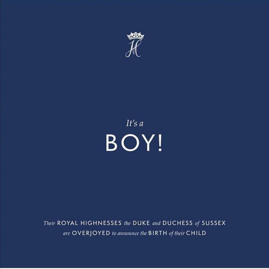 ジョンスメドレーさんのインスタグラム写真 - (ジョンスメドレーInstagram)「Congratulations are in order! #babysussex #royalbaby  @sussexroyal」5月6日 23時22分 - johnsmedleyknitwear